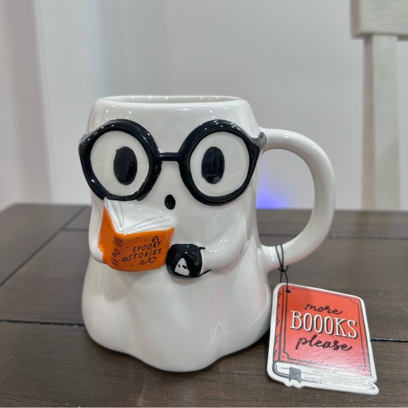 Ghost Reading Book Halloween Fall Mug - Picture 1 of 2